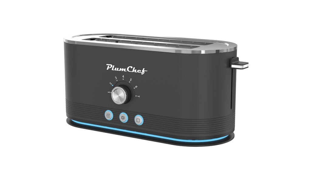 Premium Stainless Steel 4-Slice Toaster with 7 Browning Settings & Smart Modes