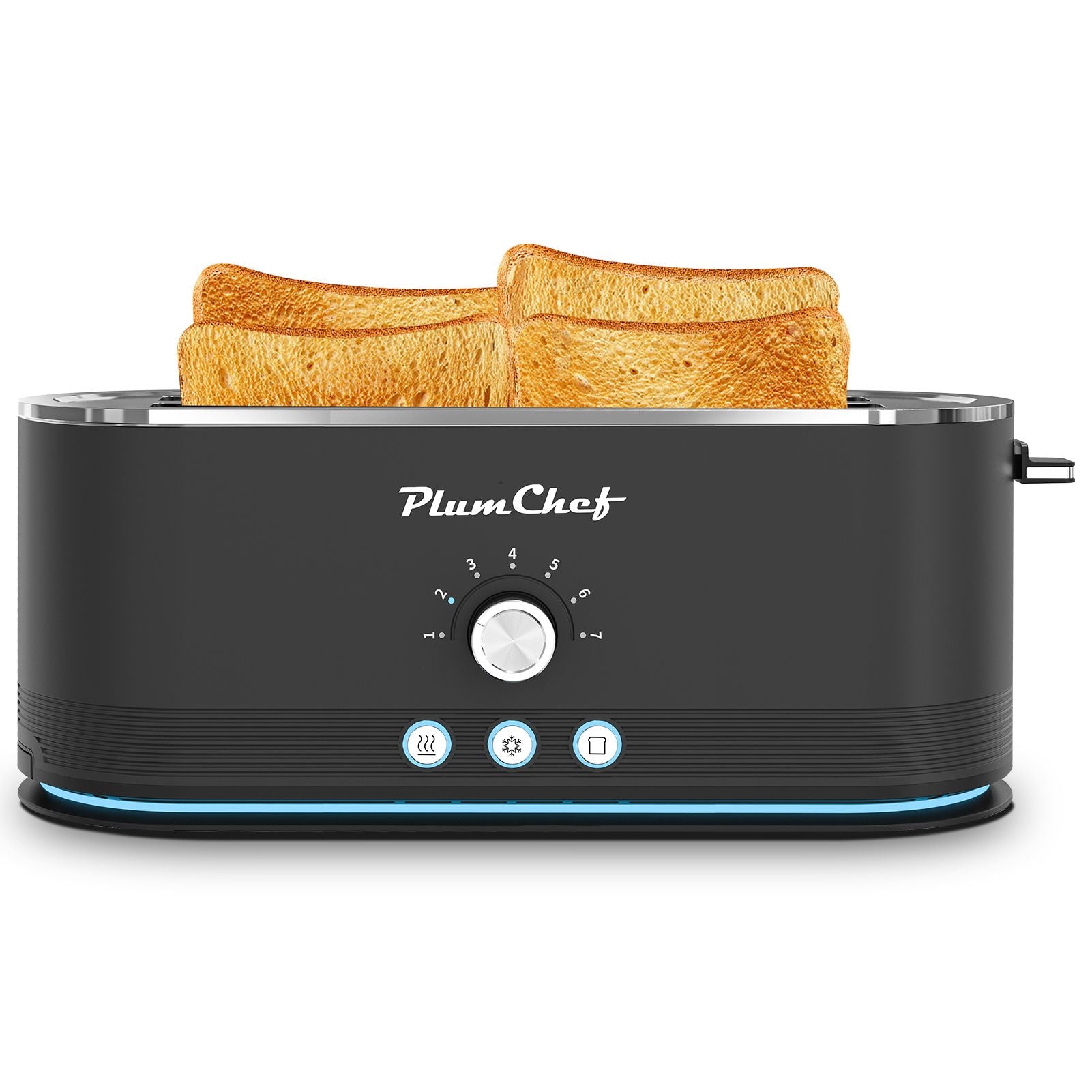 Premium Stainless Steel 4-Slice Toaster with 7 Browning Settings & Smart Modes