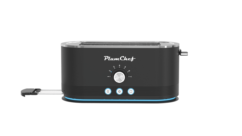 Premium Stainless Steel 4-Slice Toaster with 7 Browning Settings & Smart Modes