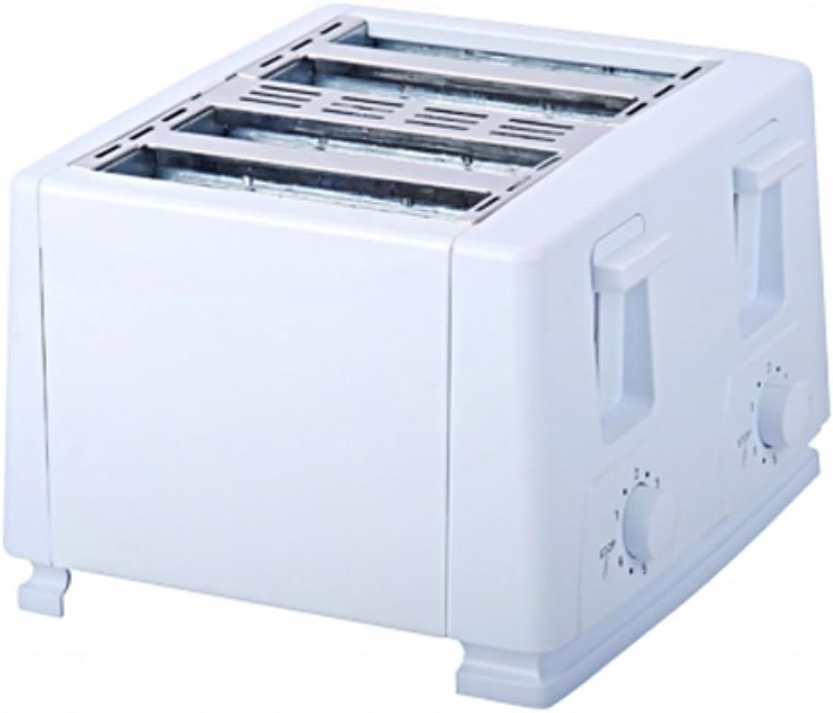 White Four-Slice Toaster for Everyday Breakfasts