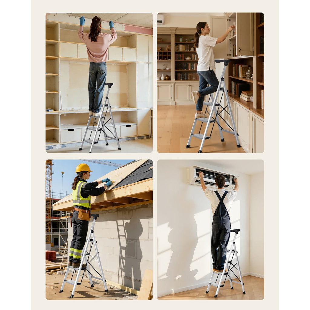 Four-Step Folding Ladder with Comfort Handgrip