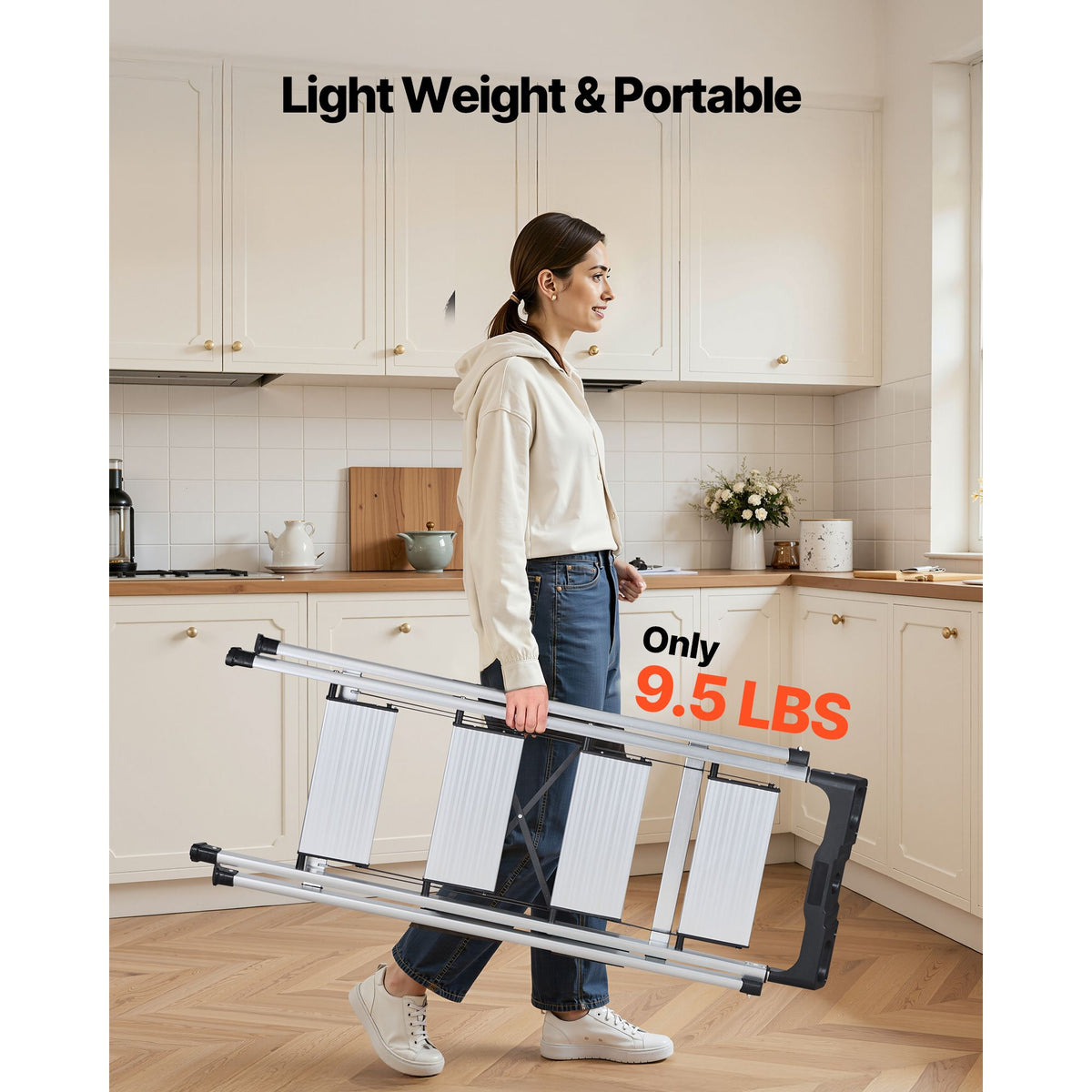 Four-Step Folding Ladder with Comfort Handgrip
