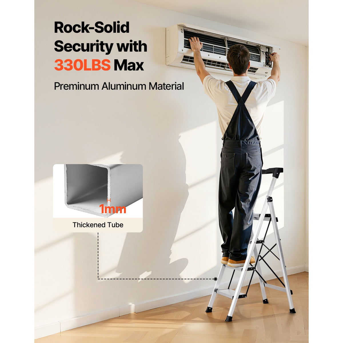 Four-Step Folding Ladder with Comfort Handgrip