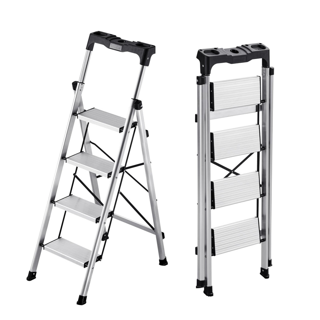 Four-Step Folding Ladder with Comfort Handgrip