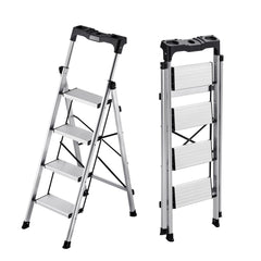 Four-Step Folding Ladder with Comfort Handgrip