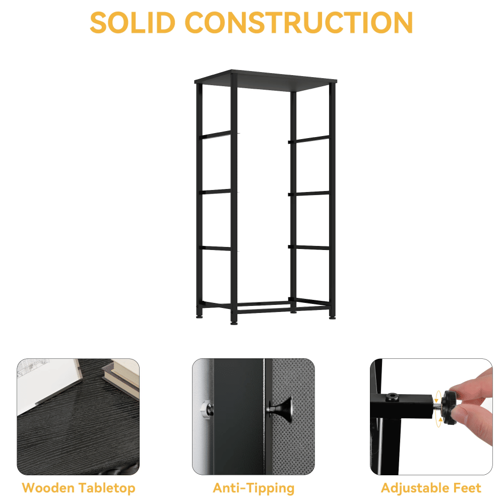 Four-Drawer Fabric Storage Tower with Display Top