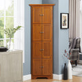 4-Tier 72" Corner Kitchen Pantry Storage Cabinet with 8 Doors Tall Storage Cabinet, Corner Cabinet a