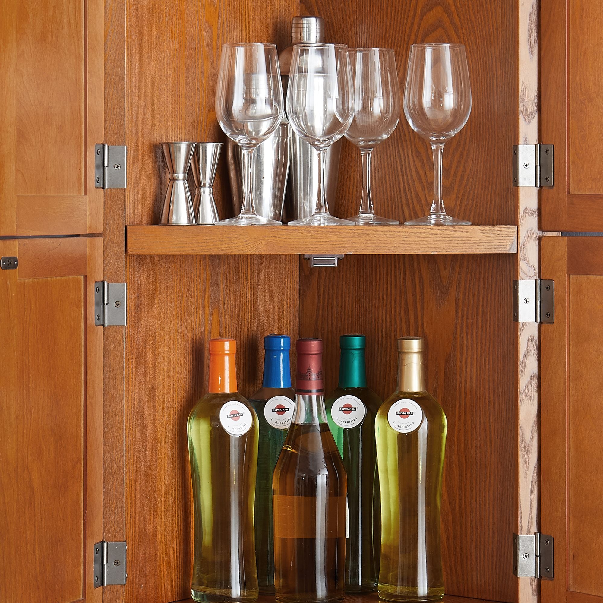 4-Tier 72" Corner Kitchen Pantry Storage Cabinet with 8 Doors Tall Storage Cabinet, Corner Cabinet a
