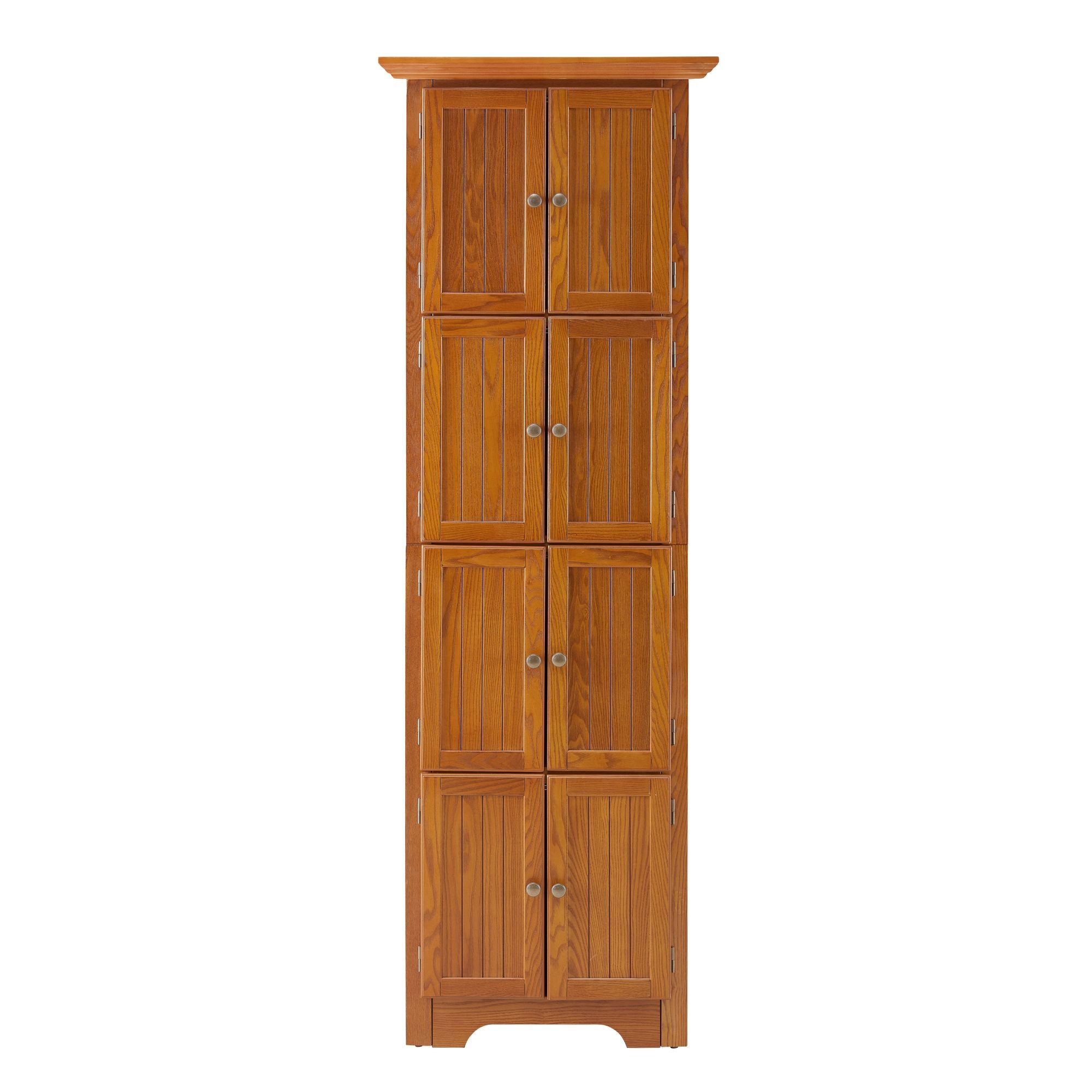 4-Tier 72" Corner Kitchen Pantry Storage Cabinet with 8 Doors Tall Storage Cabinet, Corner Cabinet a