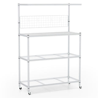 Mobile 4-Tier Baker’s Rack with Flexible Kitchen Storage