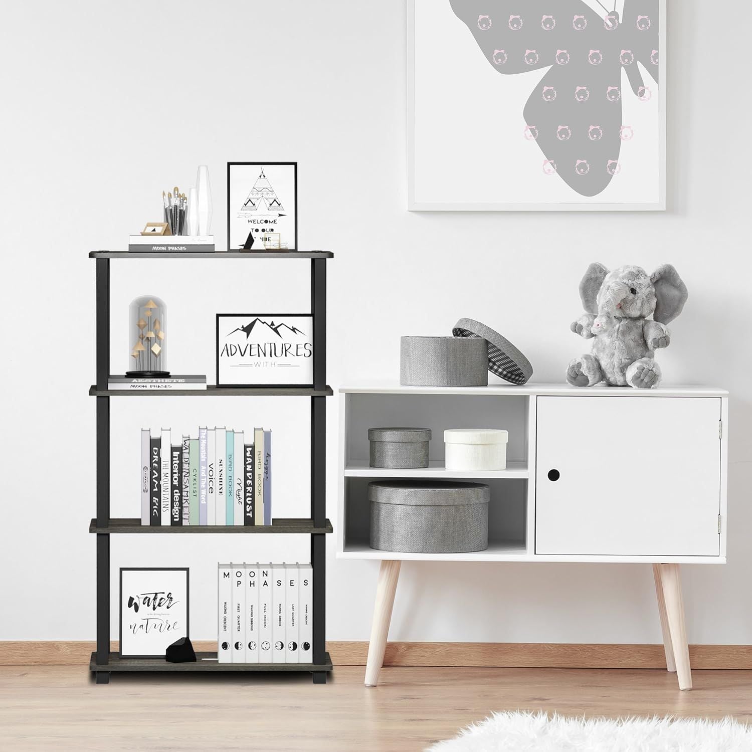 4-Tier Open Shelf for Effortless Home Organization
