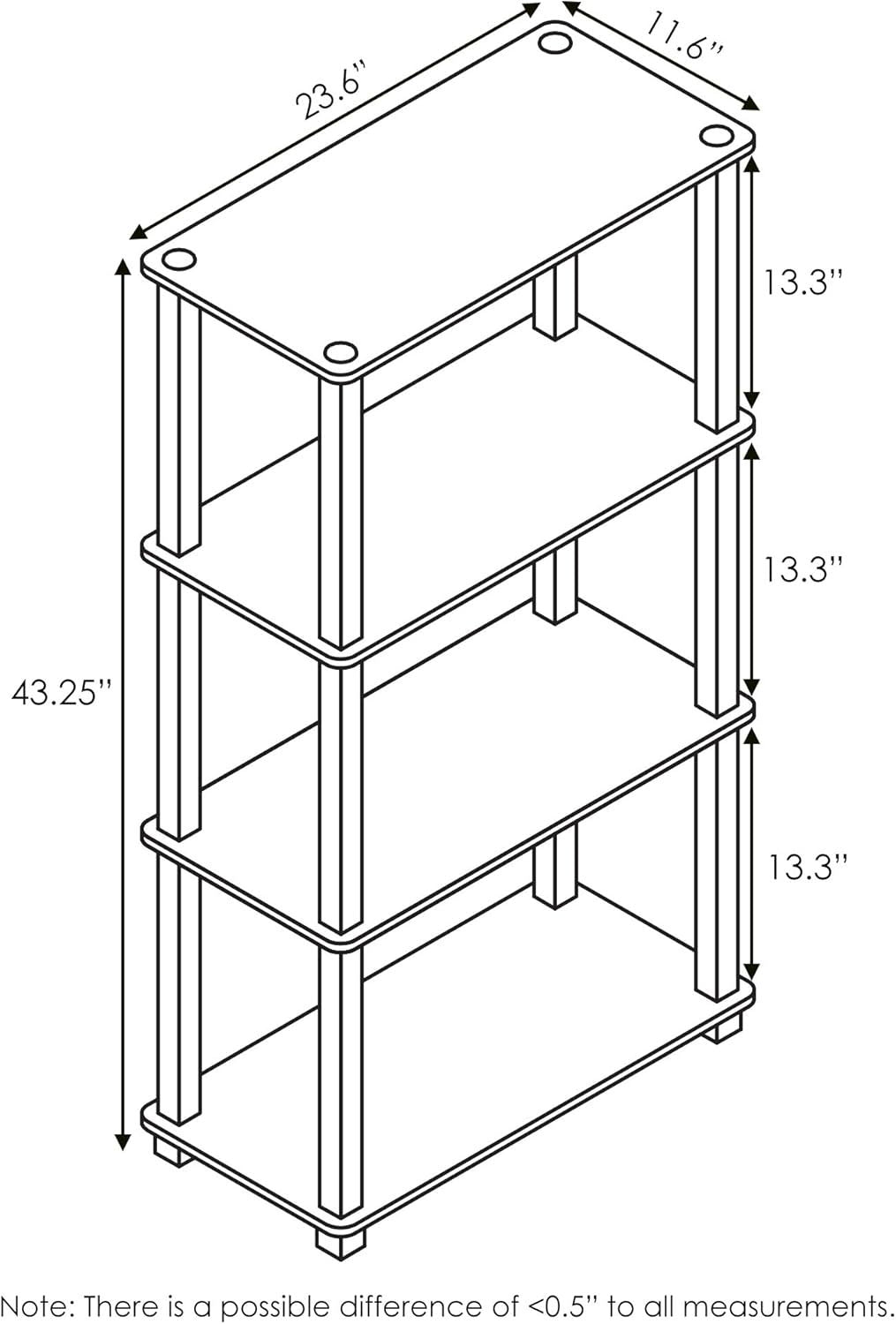 4-Tier Open Shelf for Effortless Home Organization