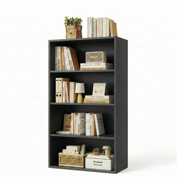Three-Tier Adjustable Bookshelf for Versatile Home Storage