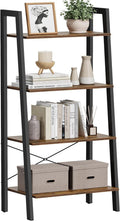 Industrial Bookshelf and Storage Rack with Open Shelves for Taller Items