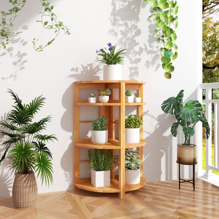 4-Tier Corner Shelf – Maximize Corner Space with Stylish Storage