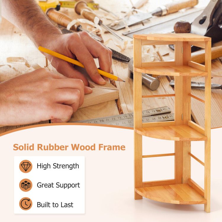 4-Tier Corner Shelf – Maximize Corner Space with Stylish Storage