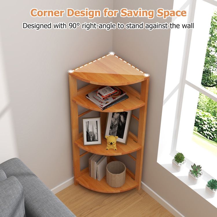4-Tier Corner Shelf – Maximize Corner Space with Stylish Storage