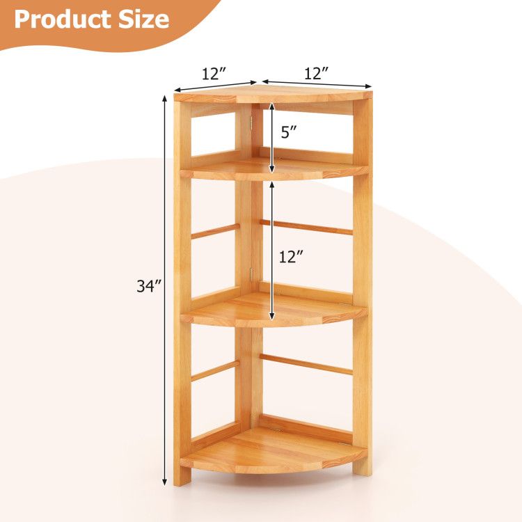 4-Tier Corner Shelf – Maximize Corner Space with Stylish Storage