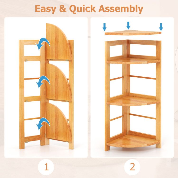 4-Tier Corner Shelf – Maximize Corner Space with Stylish Storage