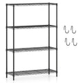 practical Storage Rack with Adjustable Shelves and Hooks