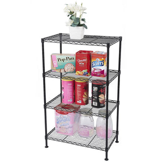 Four-Tier Adjustable Wire Shelving for Closets and Pantries