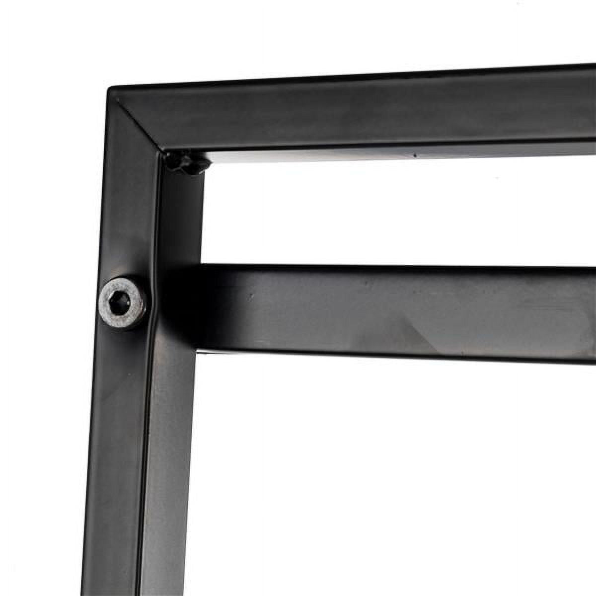 Black Four-Tier Bookshelf for Compact Rooms