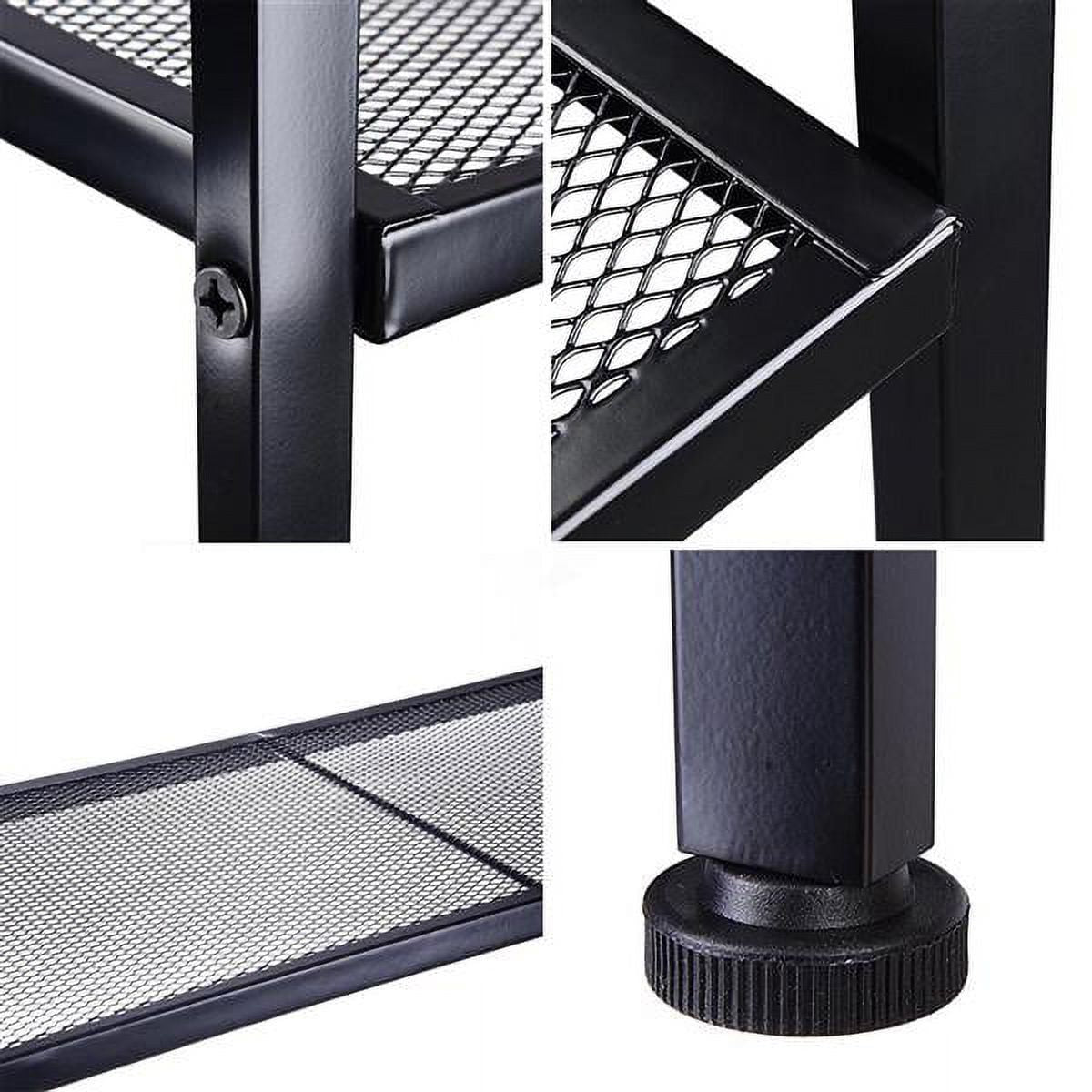 Black Four-Tier Bookshelf for Compact Rooms