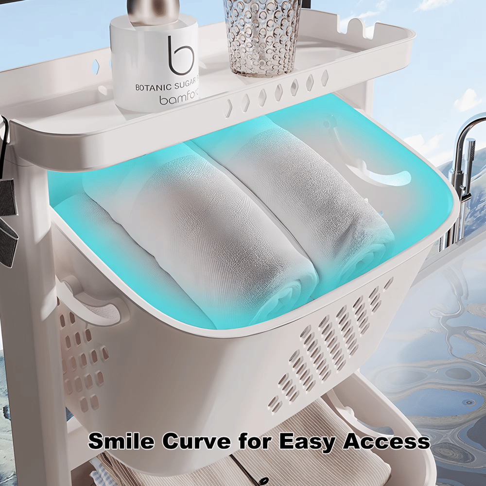 4-Tier Laundry Hamper Sorter with Removable Baskets and Wheels