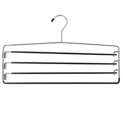 4-Tier Non Slip Pants Organizer Chrome Metal Clothes Hanger