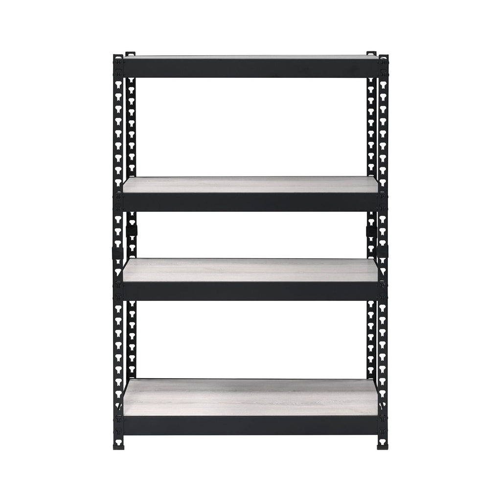 Rectangular Bookcase with Adjustable Shelves and Industrial Open Frame