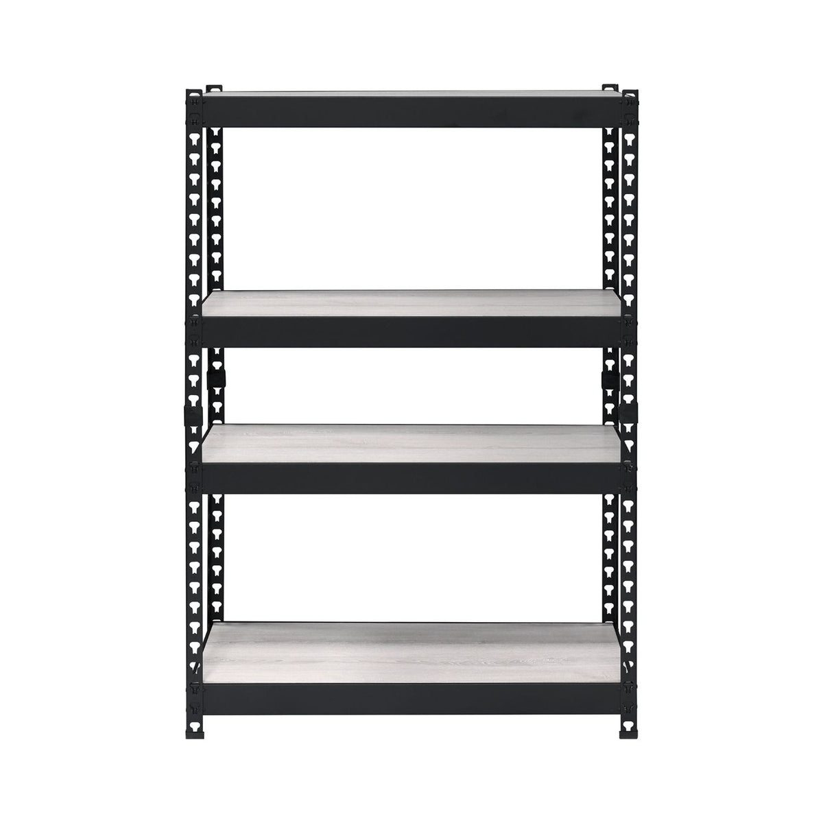 Rectangular Bookcase with Adjustable Shelves and Industrial Open Frame