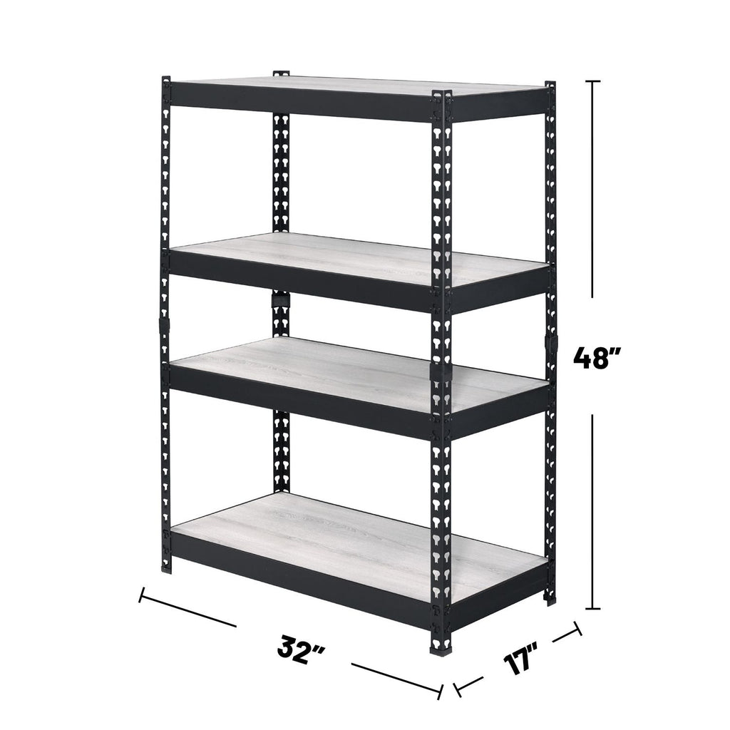 Rectangular Bookcase with Adjustable Shelves and Industrial Open Frame