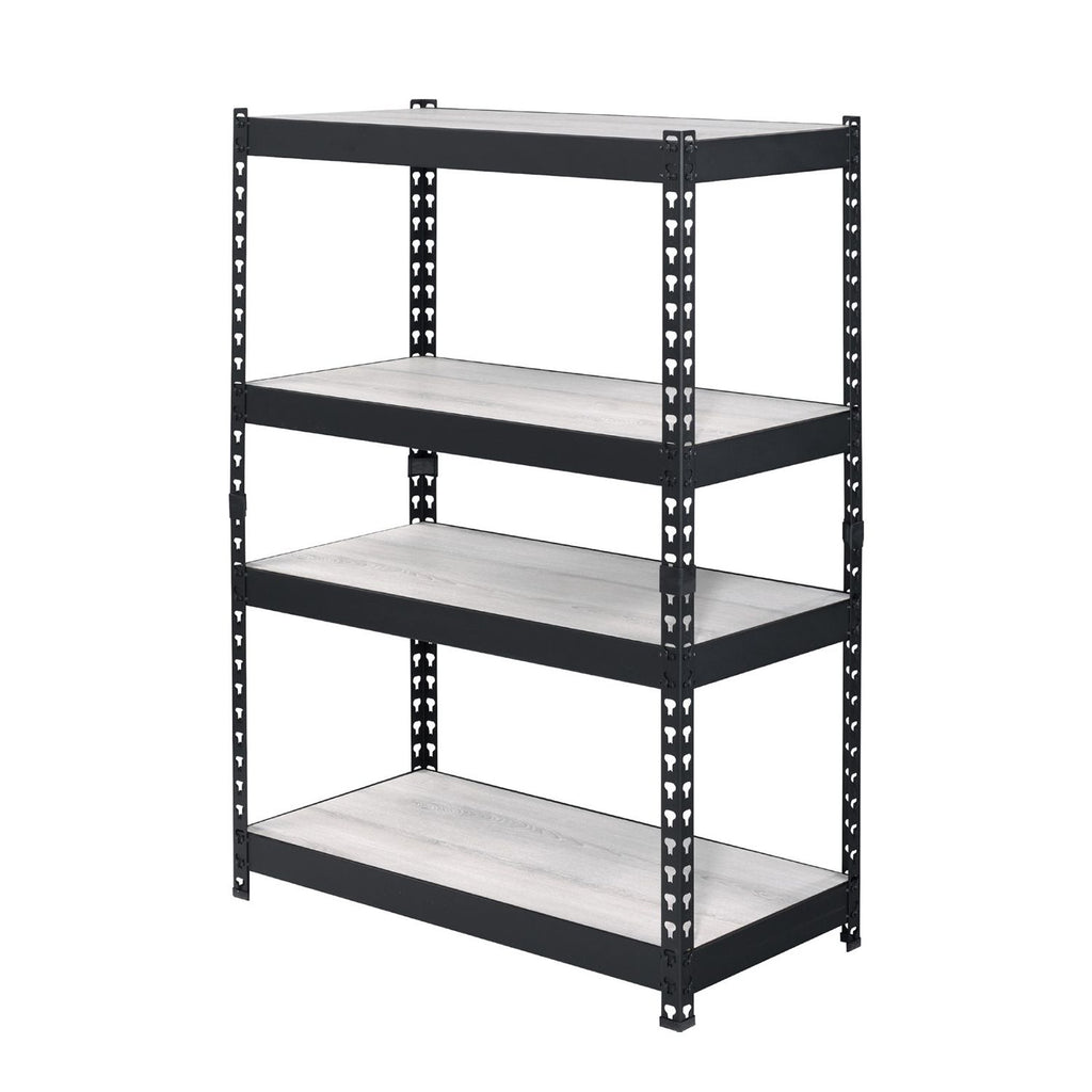 Rectangular Bookcase with Adjustable Shelves and Industrial Open Frame
