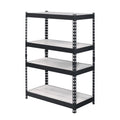 Rectangular Bookcase with Adjustable Shelves and Industrial Open Frame
