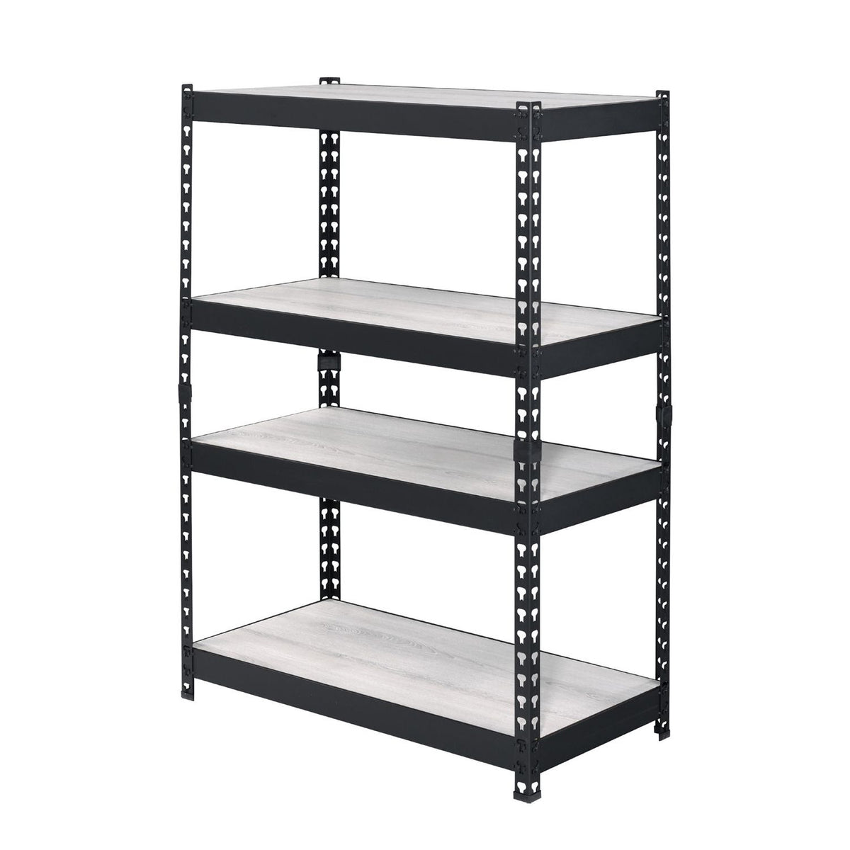Rectangular Bookcase with Adjustable Shelves and Industrial Open Frame