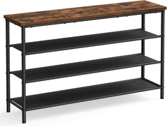 4-Tier Shoe Organizer for Entryway and Closet, Industrial Style