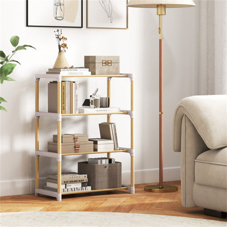 4-Tier Stackable Shoe Rack – Tool-Free Assembly, Ventilated Shelves