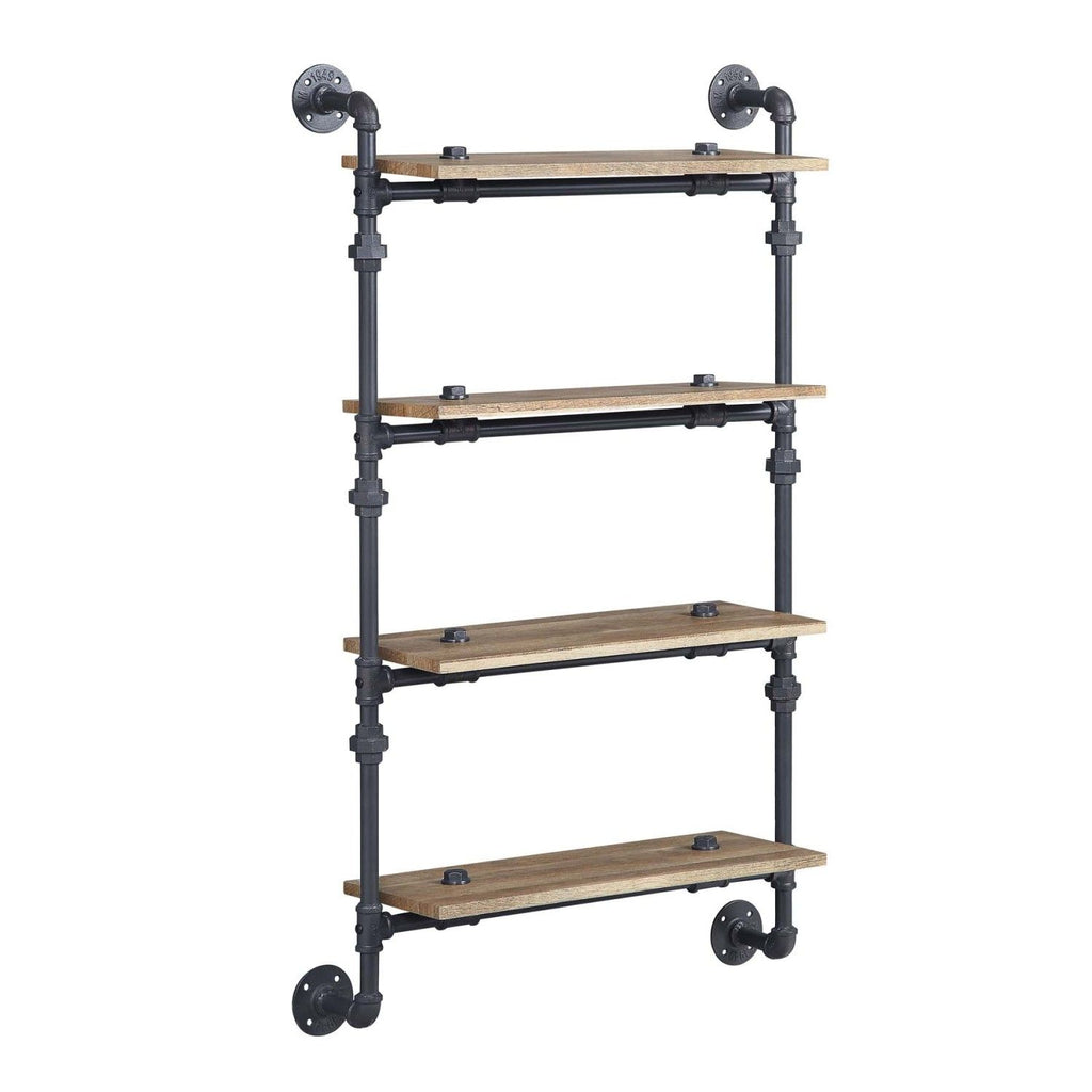 Four-Tier Wall Shelf for Farmhouse Industrial Decor