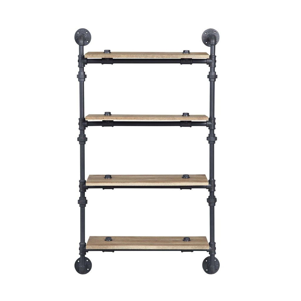 Four-Tier Wall Shelf for Farmhouse Industrial Decor