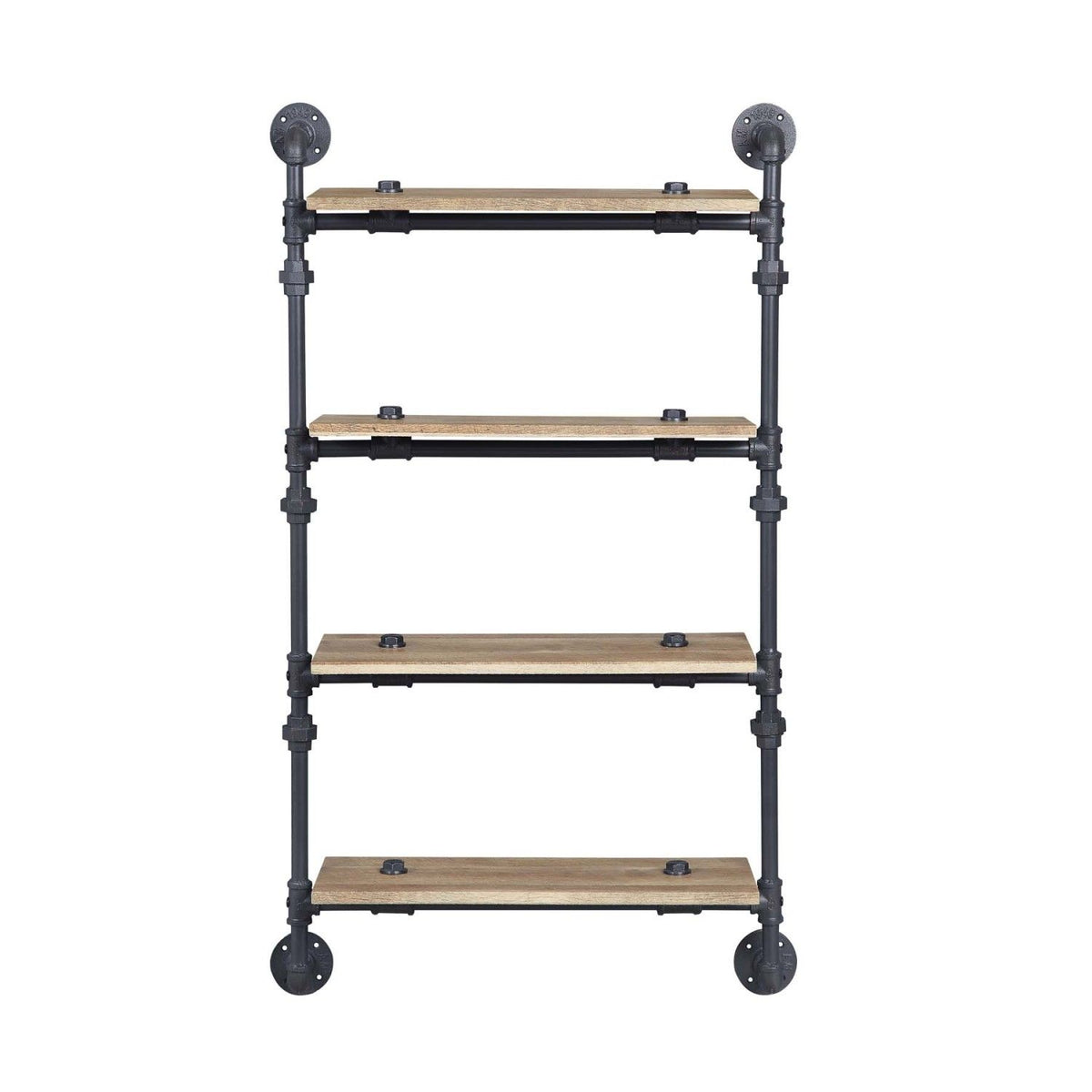 Four-Tier Wall Shelf for Farmhouse Industrial Decor