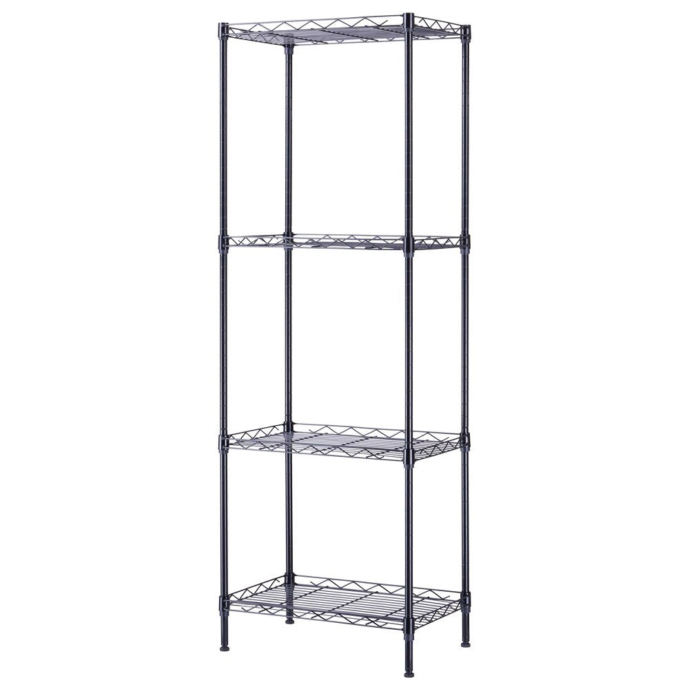 4-Tier Open Wire Shelving Unit – Easy Assembly, Versatile Use
