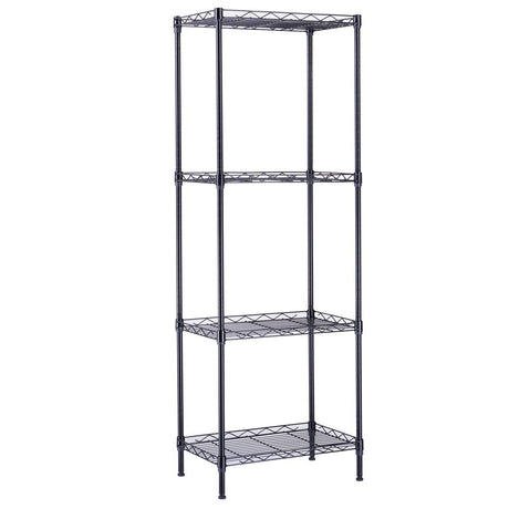 4-Tier Open Wire Shelving Unit – Easy Assembly, Versatile Use