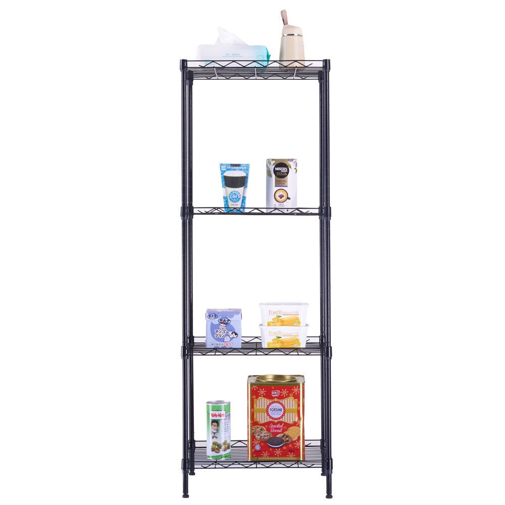 4-Tier Open Wire Shelving Unit – Easy Assembly, Versatile Use