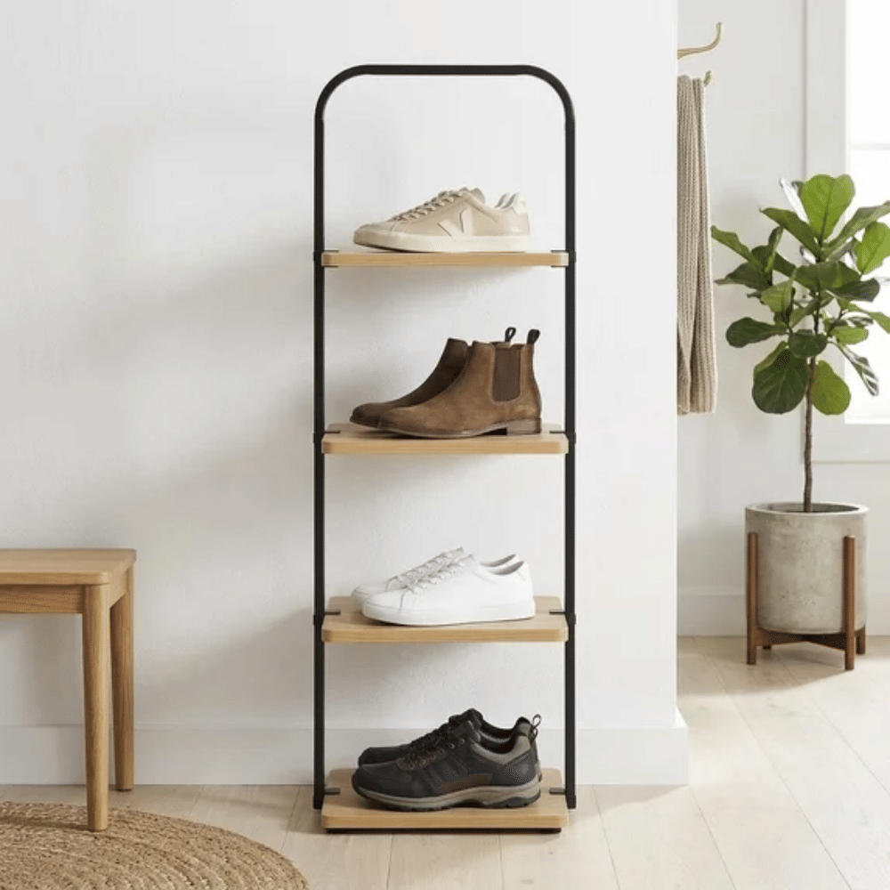 Compact 4-Tier Shoe Ladder for Entryways