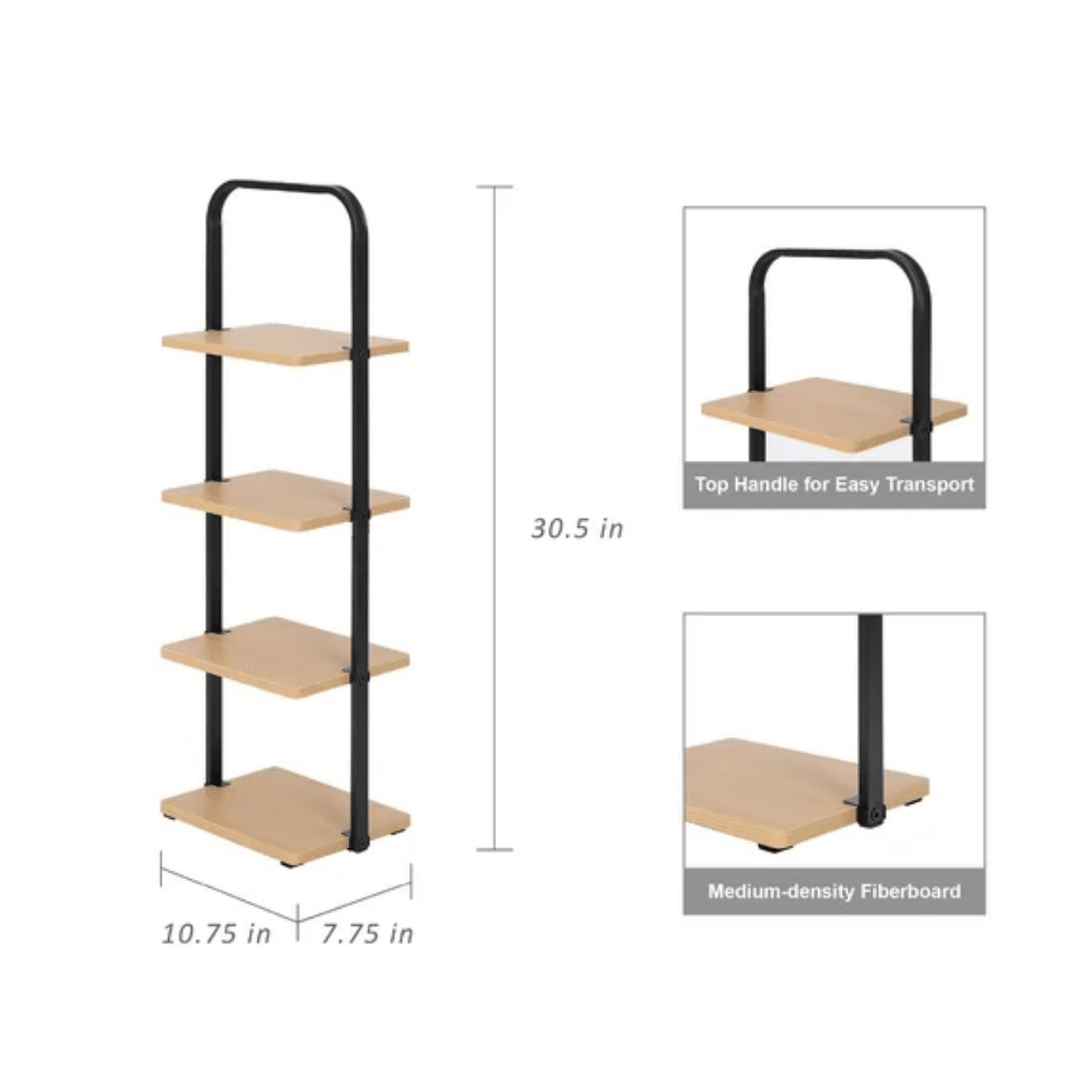 Compact 4-Tier Shoe Ladder for Entryways