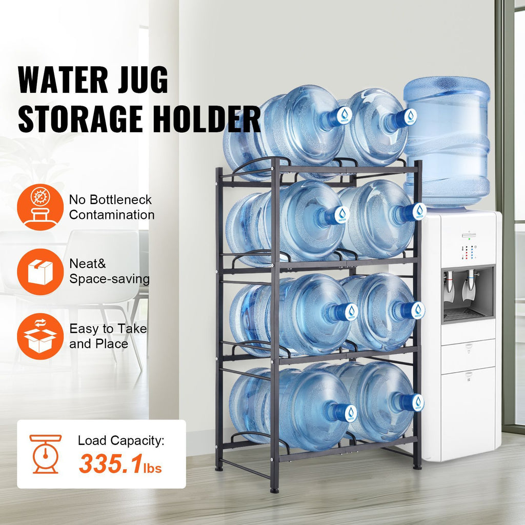 Four-Tier Double-Row Water Jug Organizer