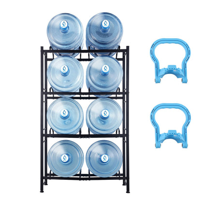 Four-Tier Double-Row Water Jug Organizer