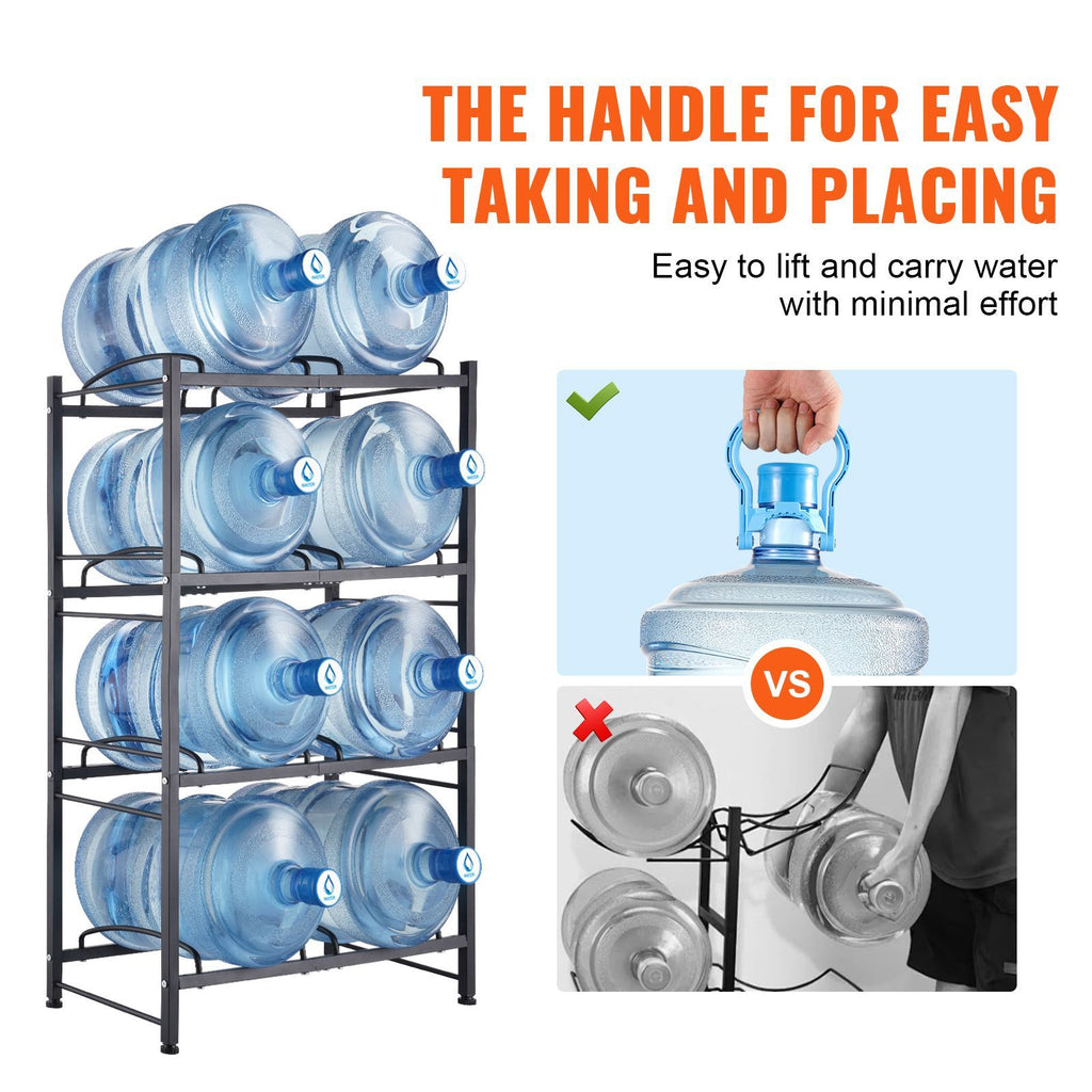 Four-Tier Double-Row Water Jug Organizer