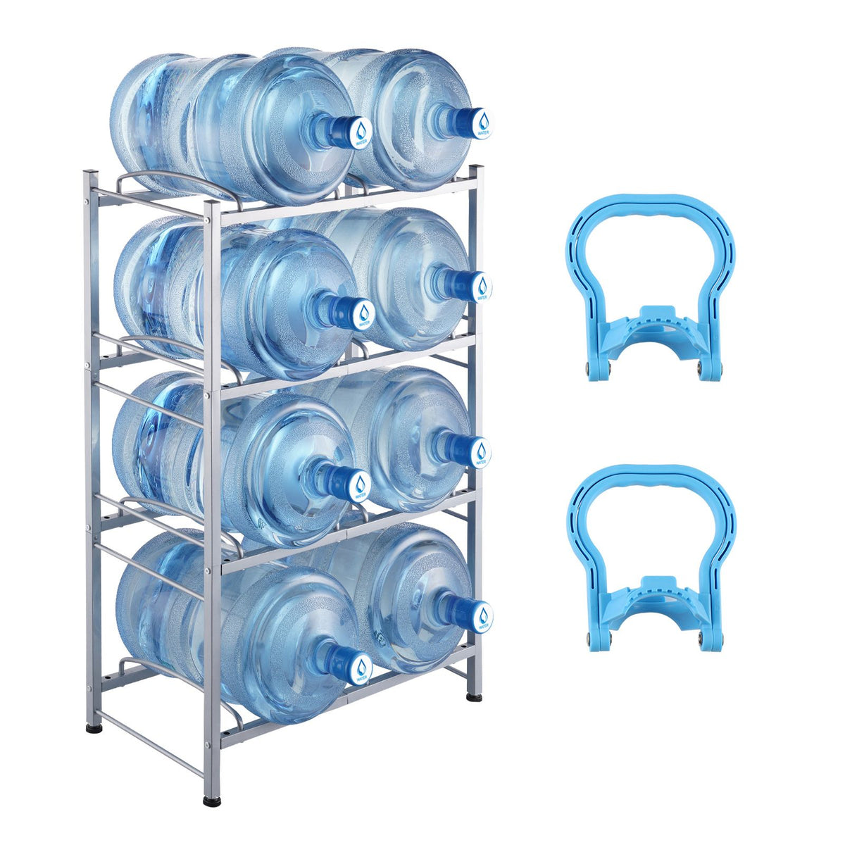Four-Tier Double-Row Water Jug Organizer