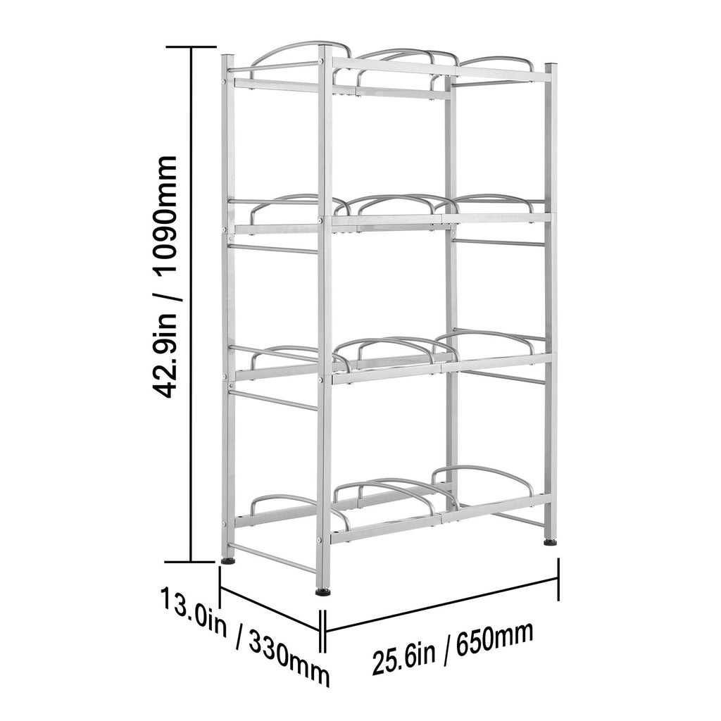 Four-Tier Double-Row Water Jug Organizer